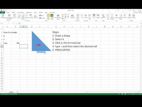 Excel trick- connecting shapes to cell contents in excel and adding formula to have dynamic drawings