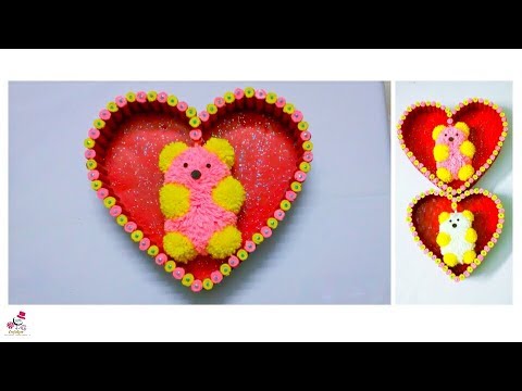 DIY Teddy bear wall hanging | How to make woolen teddy bear wall decor | Room Decor | DIY CraftsLane