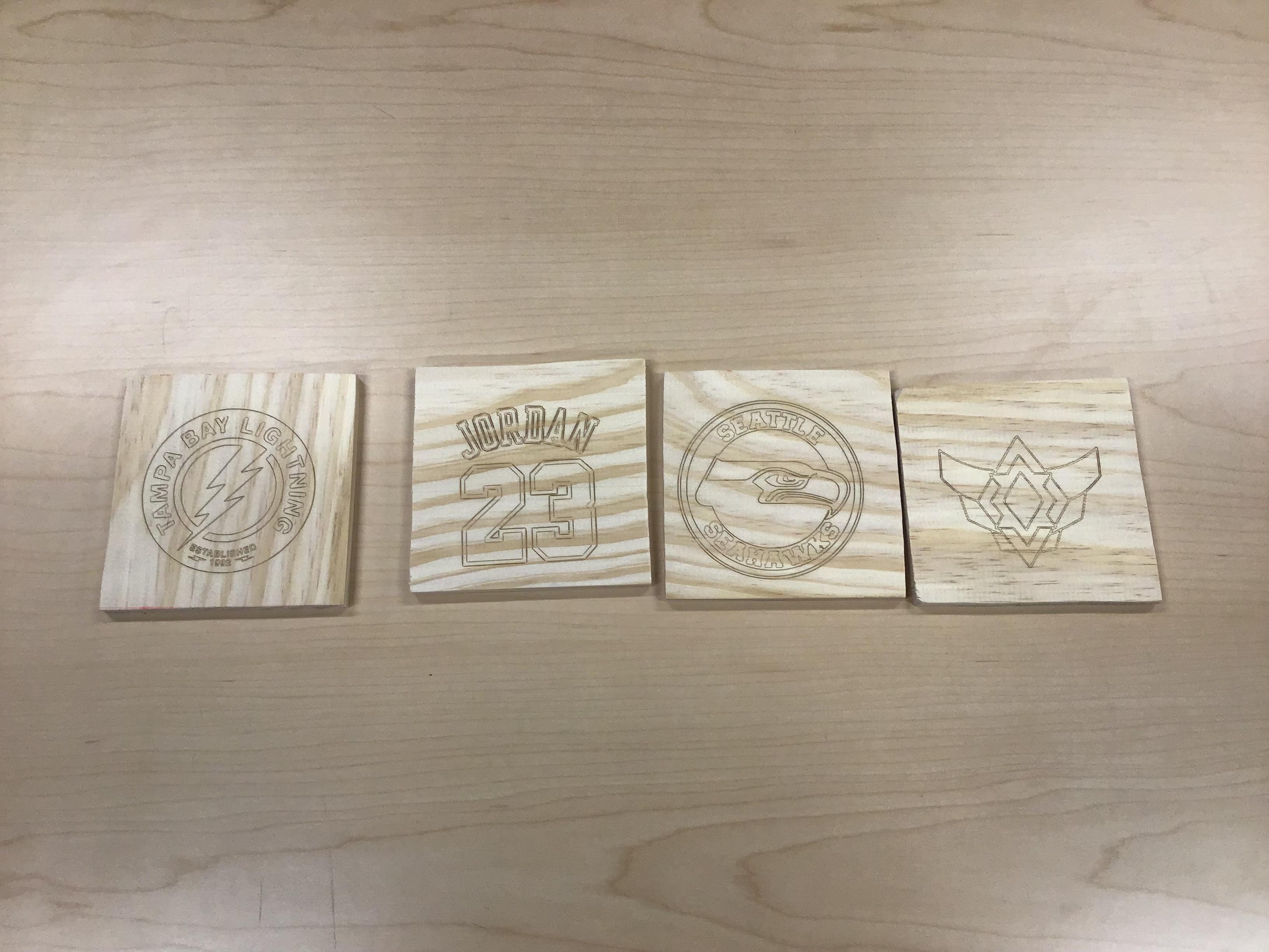 I Made 4 4x4 Inch Coasters