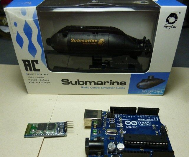 RC Submarine Hack - Android Controller (Arduino, Android, Submarine, Bluetooth) 