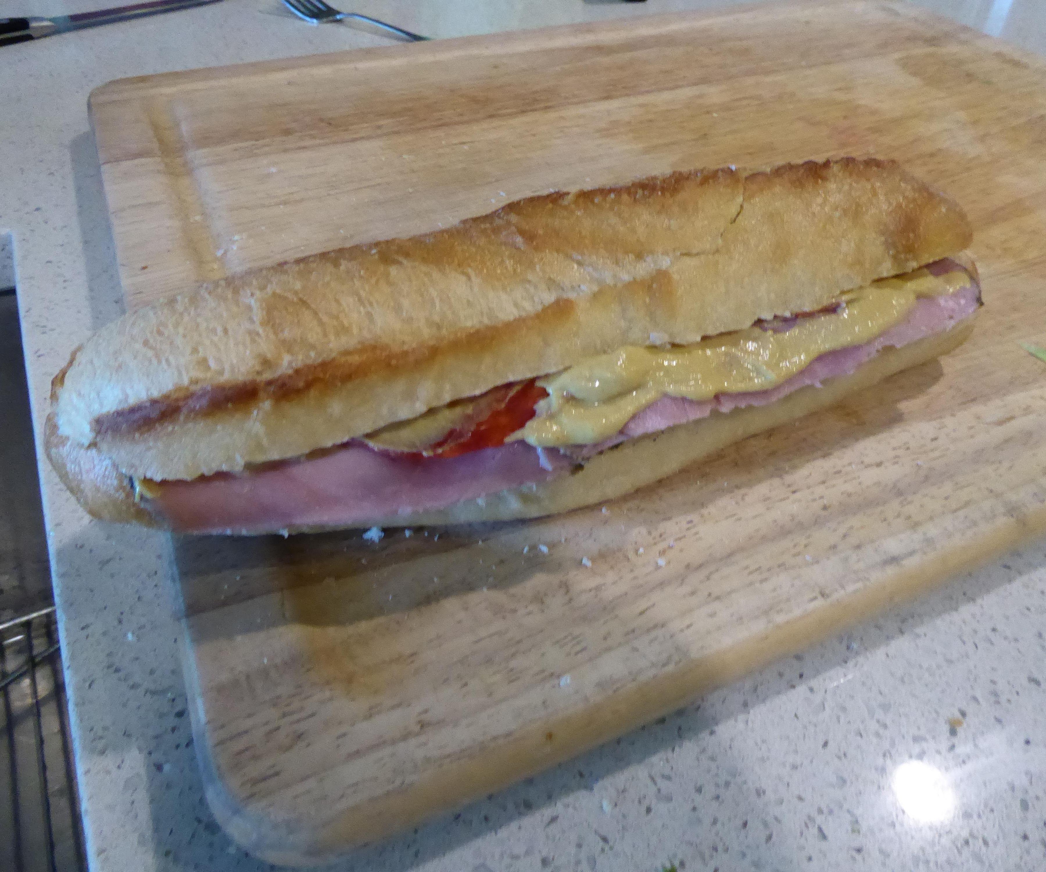Ham and Provolone Baguette