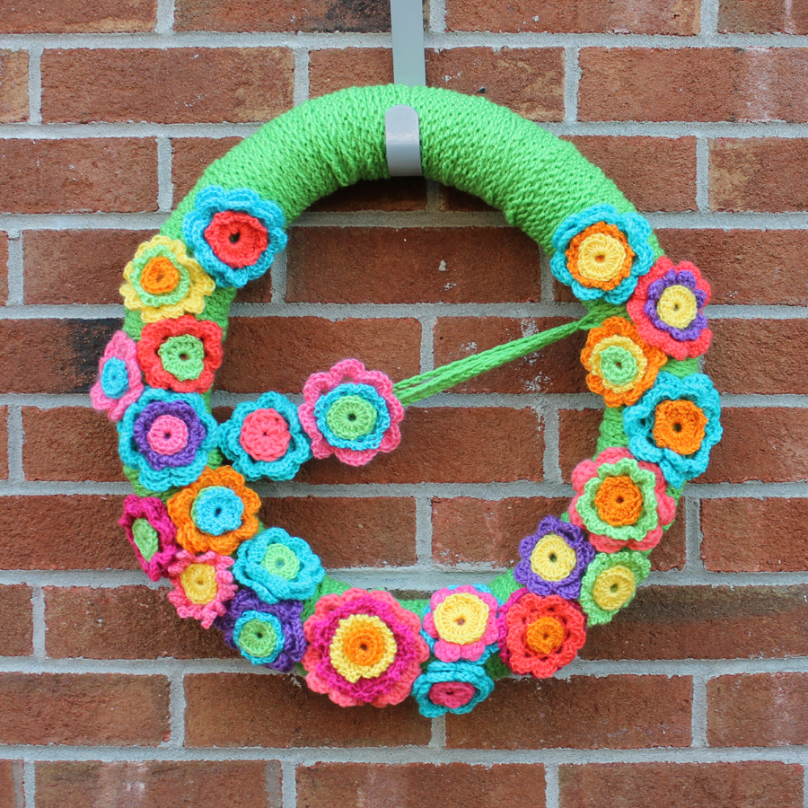 Crochet Flower Wreath!