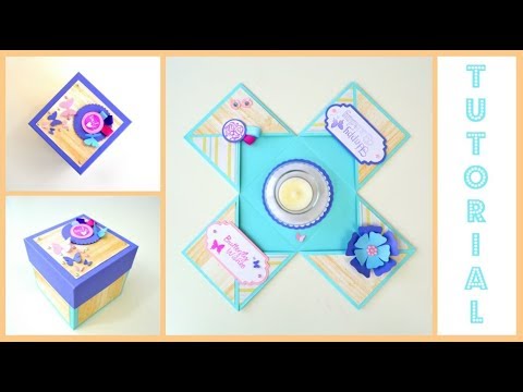 DIY Crafts Tutorial - Exploding Box Kit for sale / Explosion Box Card for beginners - Gift Box Ideas