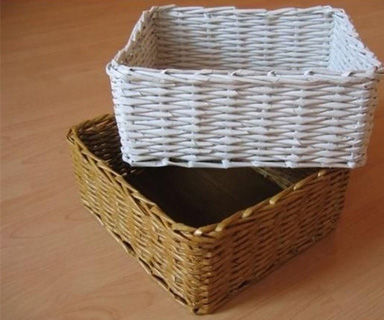 Weaving Baskets With Newspaper