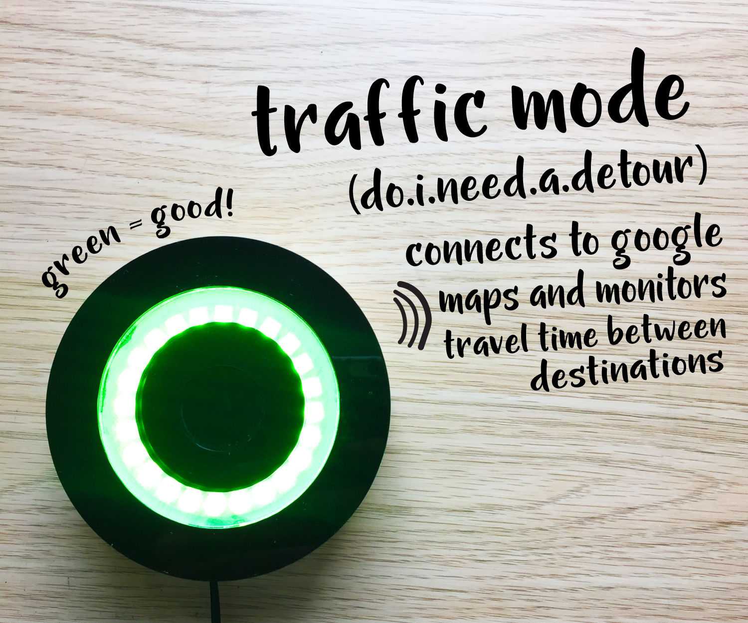 Commute Travel Time LED Indicator