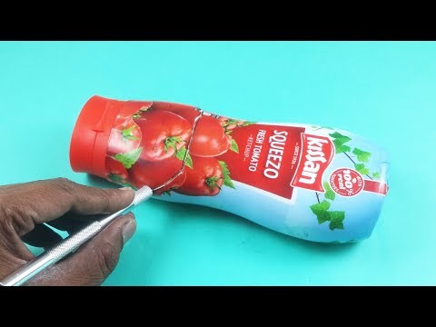 DIY Easy best out of waste craft - Reusing waste plastic bottle of Suace - Easy Plastic Bottle craft