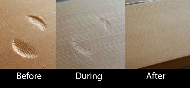 How to Remove a Dent From Wood