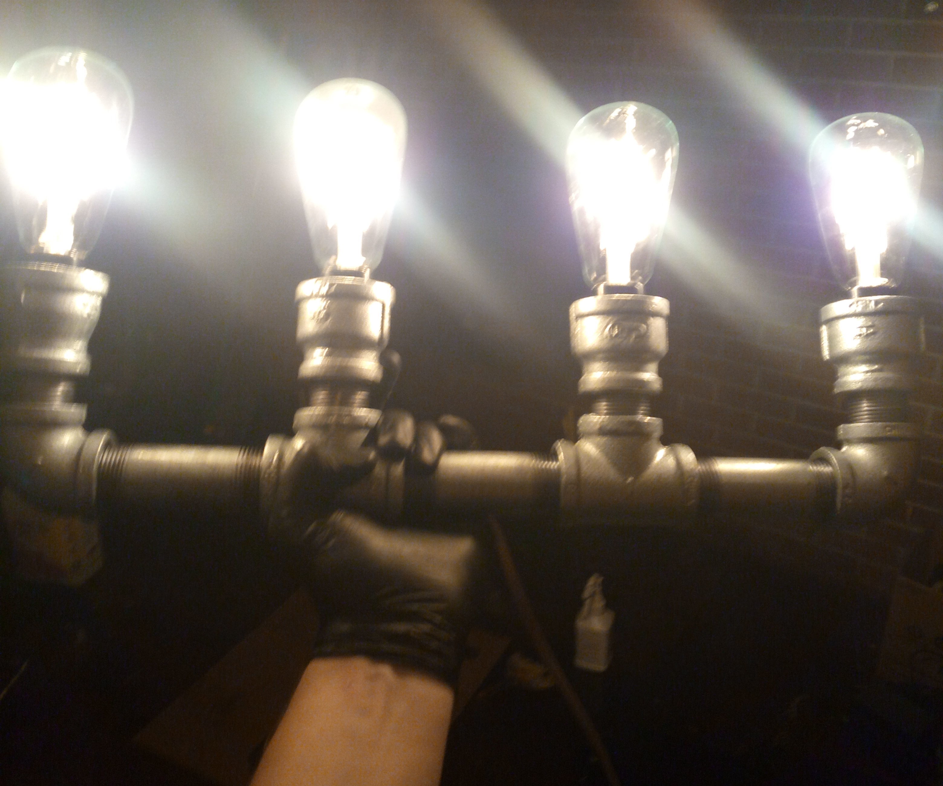 Steampunk Industrial Light Fixture LED 