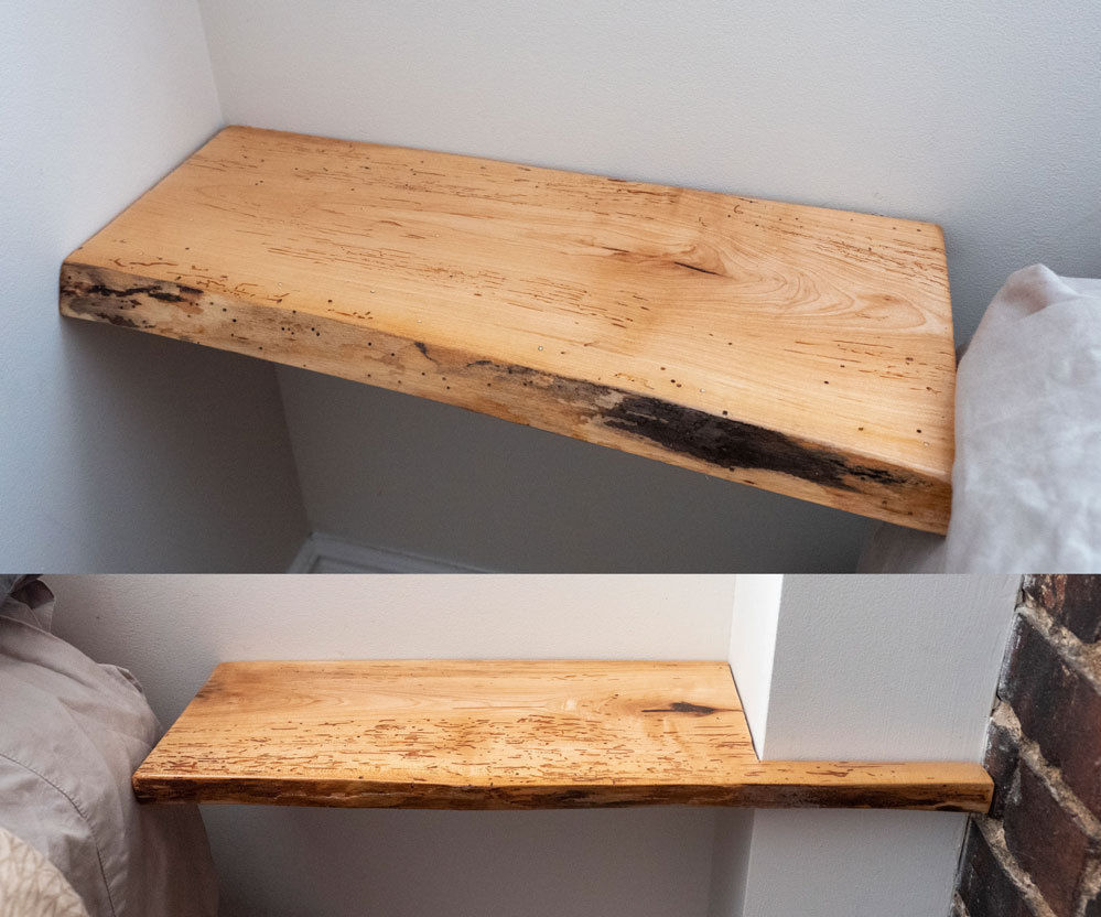 Maple and Epoxy Resin Bedside Shelves