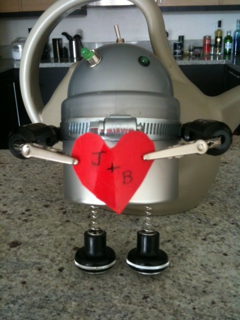 Found Object Valentines Robot