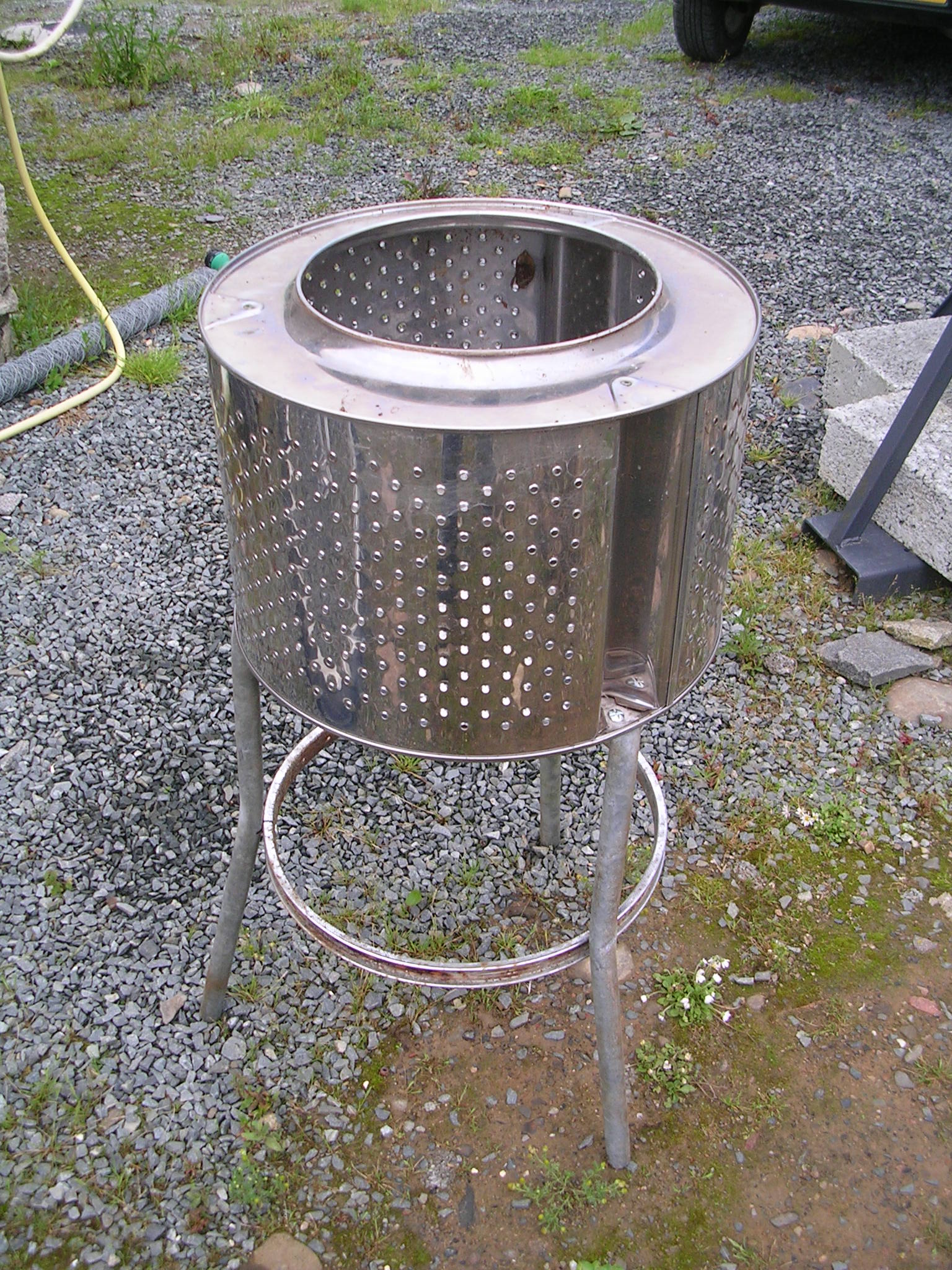 Stainless Steel Garden Incinerator - Patio Heater From Recycled Scrap.