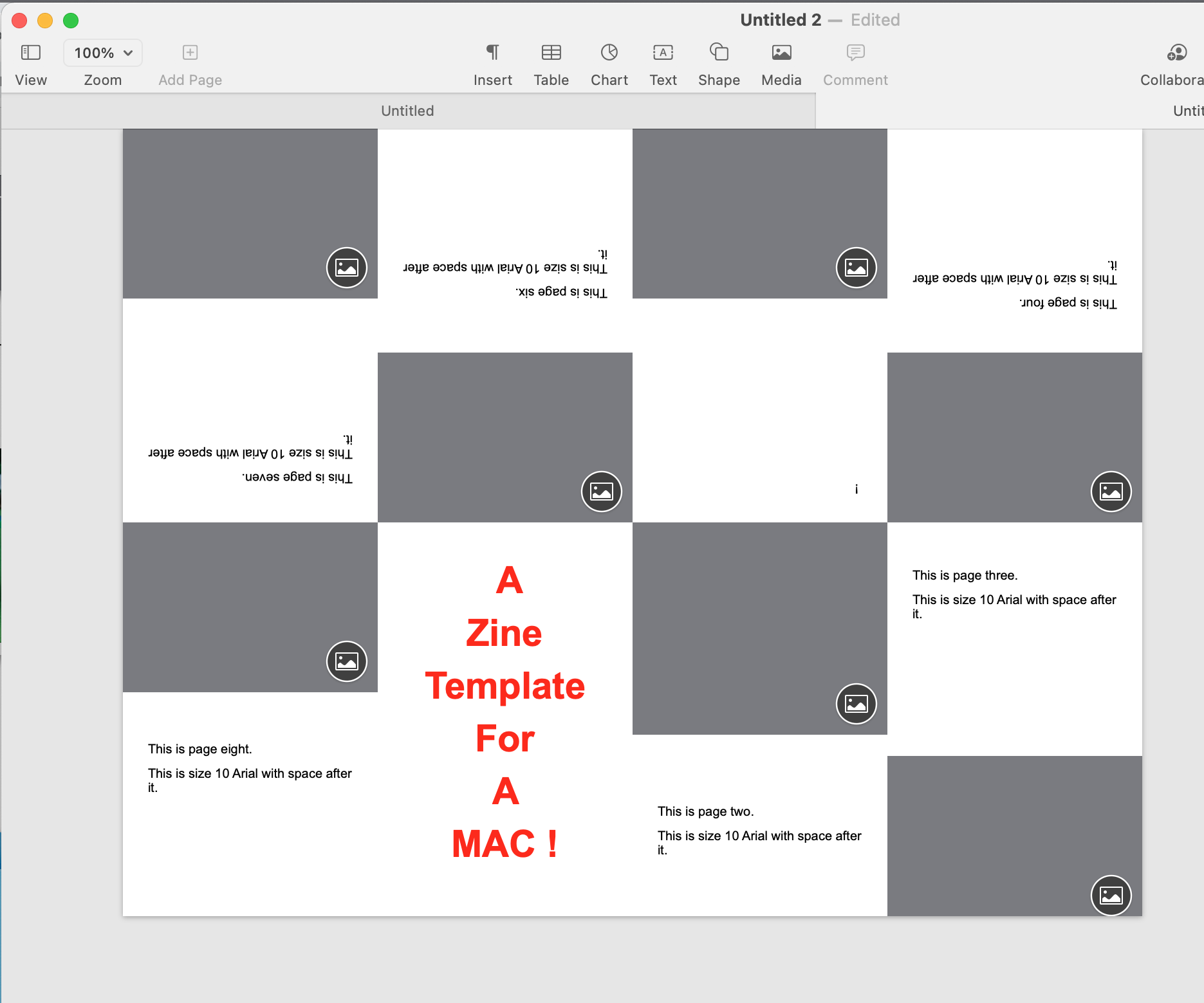 Zine Template for a Mac