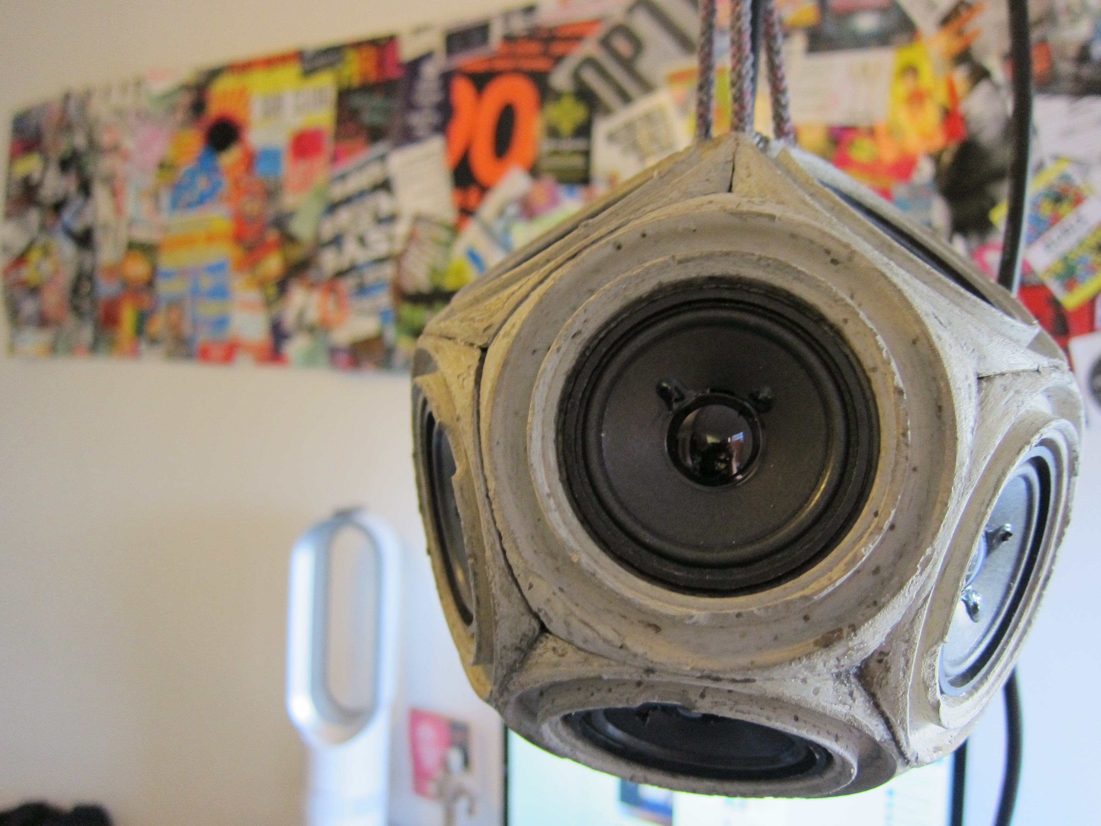 Concrete Dodecahedron Speaker