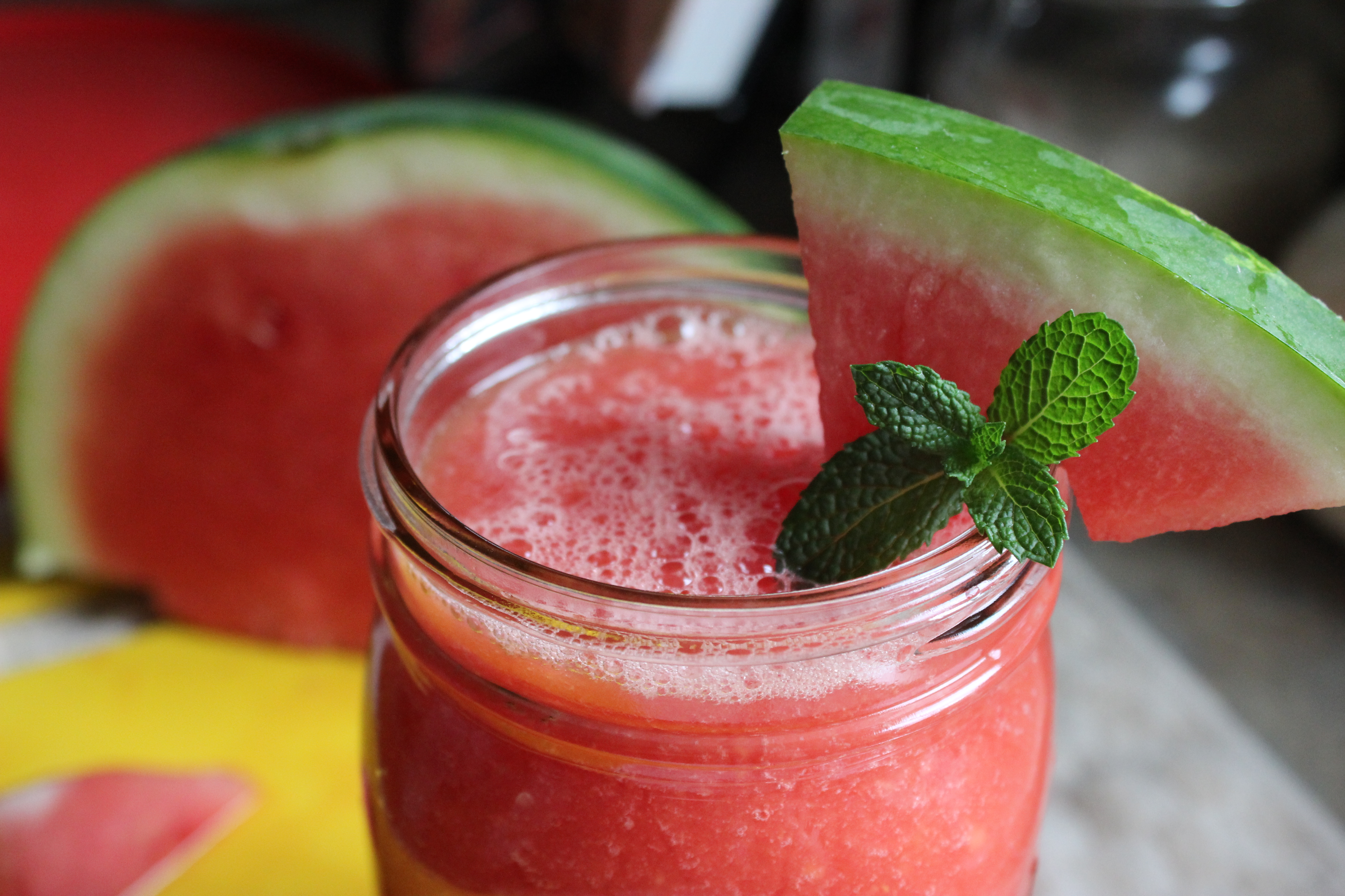 Mango and Mint Tea Watermelon Slushie *Sugar Free*