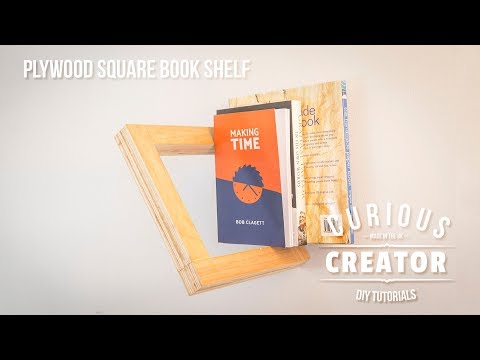 #25 Plywood Square Floating Book Shelf - DIY Curious Creator