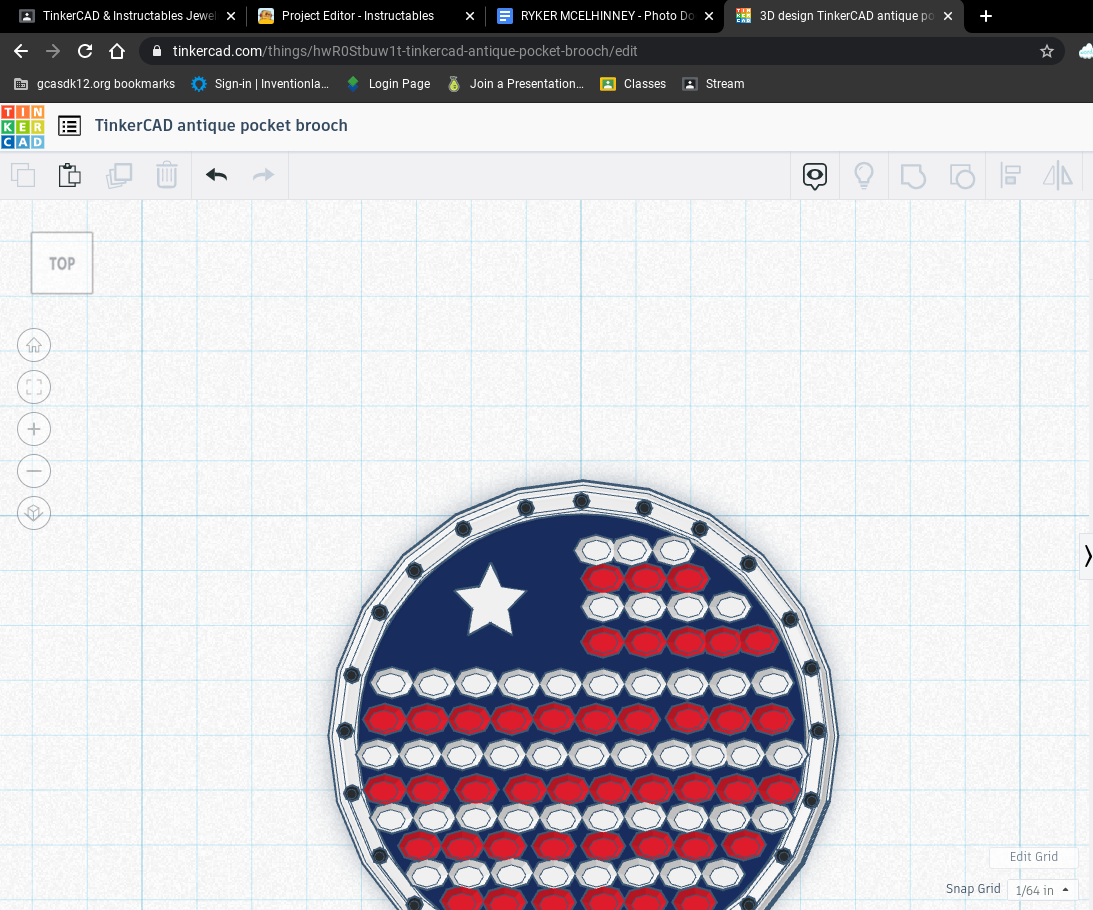American, Brooch