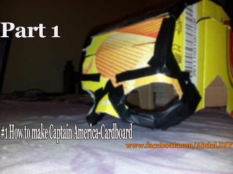 #1 How to Make Captain America Cowl DIY 1_3 - Cardboard (Part 1)