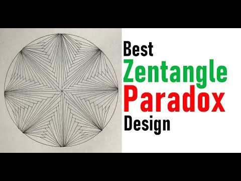 How To Draw Complex Zentangle Paradox Design For Beginners, Doodle Art Tutorial Drawing Step by Step