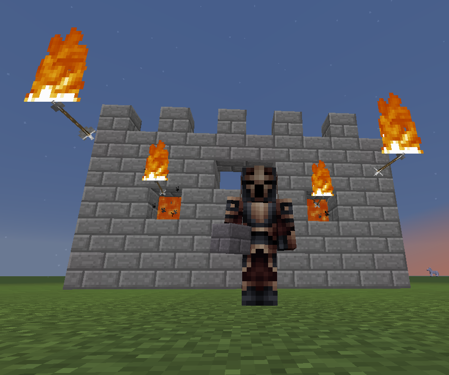 Minecraft Wall of Fire Arrows