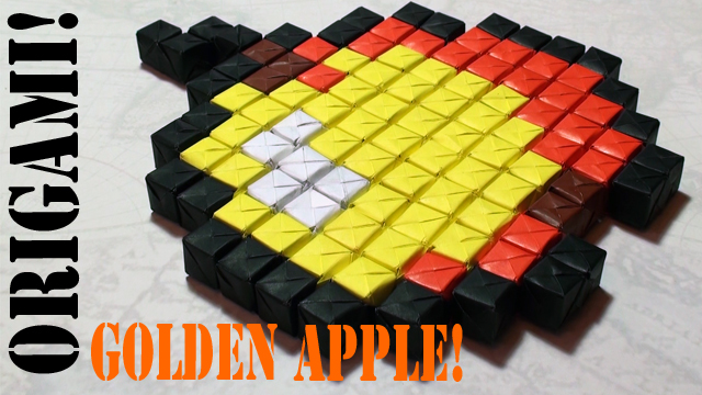 Minecraft Origami: Golden Apple BUDDER (Sonobe No Tape or Glue) - TCGames [HD]!