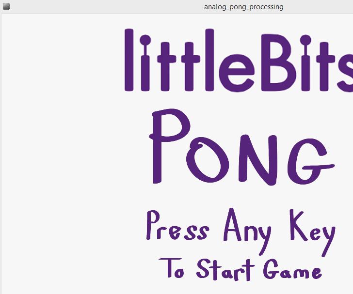 Littlebits Pong