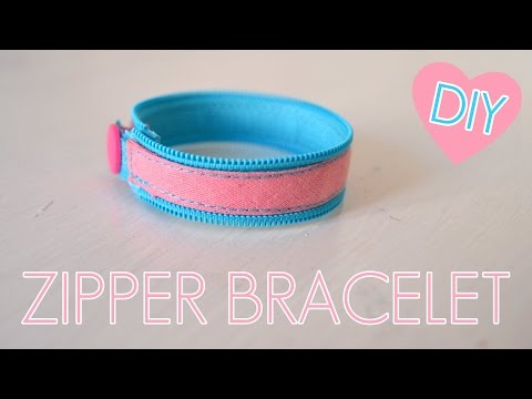 &amp;hearts; DIY Zipper Bracelet | how to | tutorial